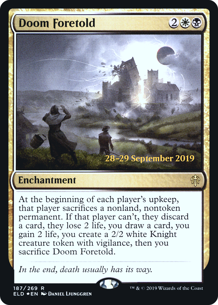 Image of Doom Foretold (PRE-187S) - Throne of Eldraine Promos Foil