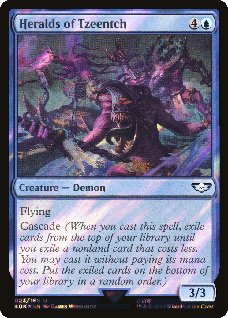 Image of Heralds of Tzeentch (Surge Foil) (40K-023) - Warhammer 40,000 Commander Foil