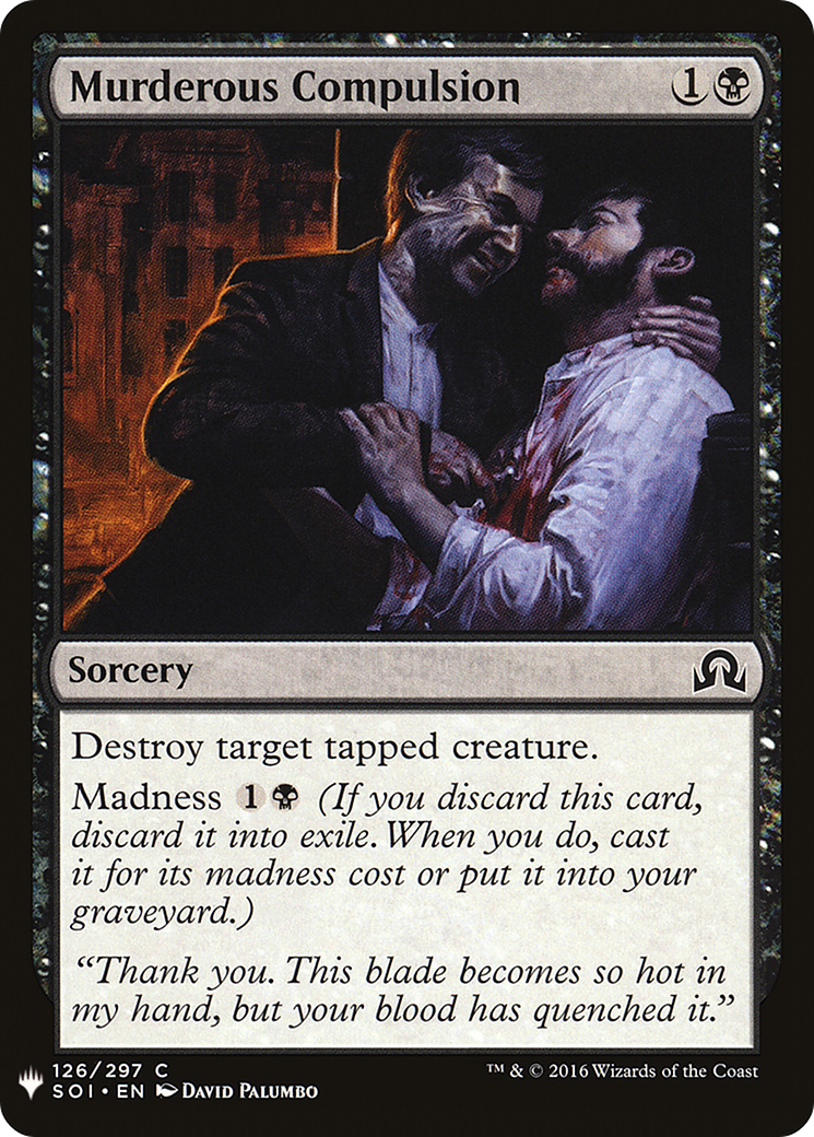 Image of Murderous Compulsion (LIST-SOI-126) - The List