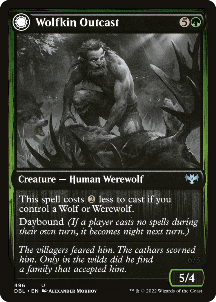 Image of Wolfkin Outcast (DBL-496) - Innistrad: Double Feature: (Double Faced Transform)