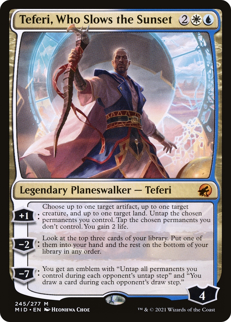 Image of Teferi, Who Slows the Sunset (MID-245) - Innistrad: Midnight Hunt Foil