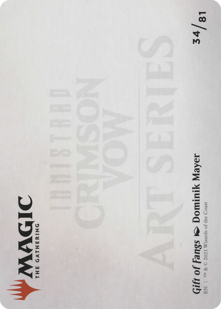 Image of Gift of Fangs // Gift of Fangs (AVOW-034) - Crimson Vow Art Series (Borderless)
