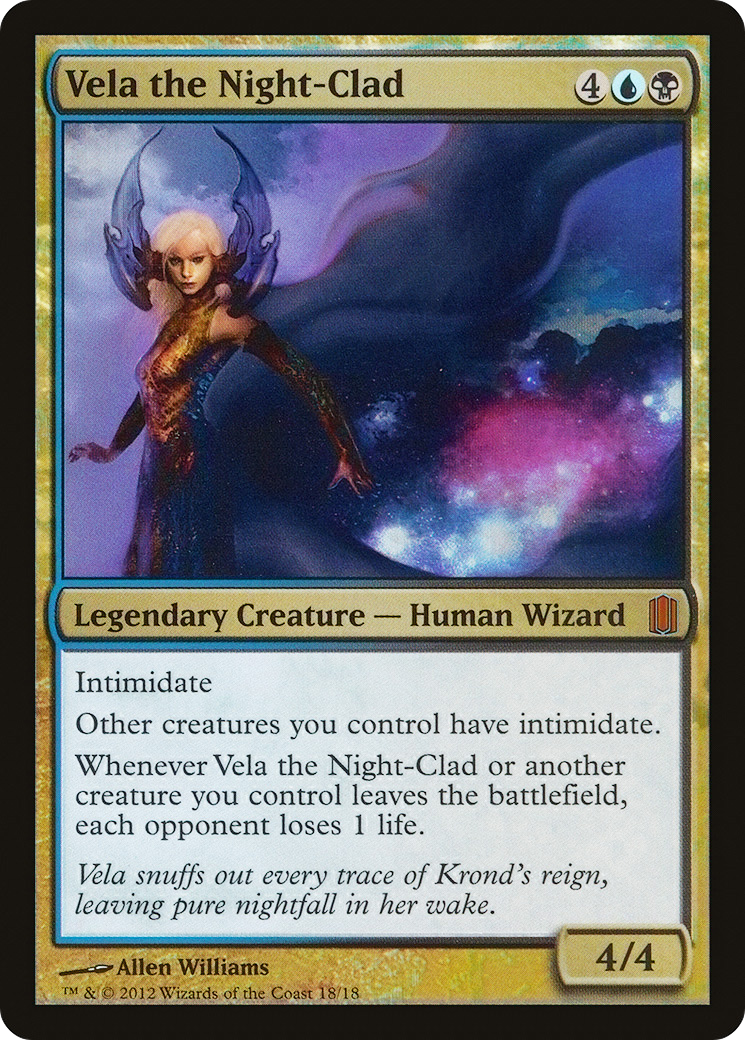 Image of Vela the Night-Clad (CM1-018) - Commander's Arsenal Foil