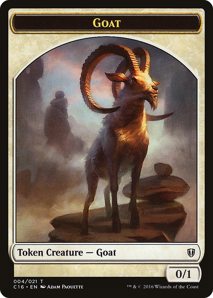 Image of Goat // Thopter Double-Sided Token (C16-004) - Commander 2016 Tokens