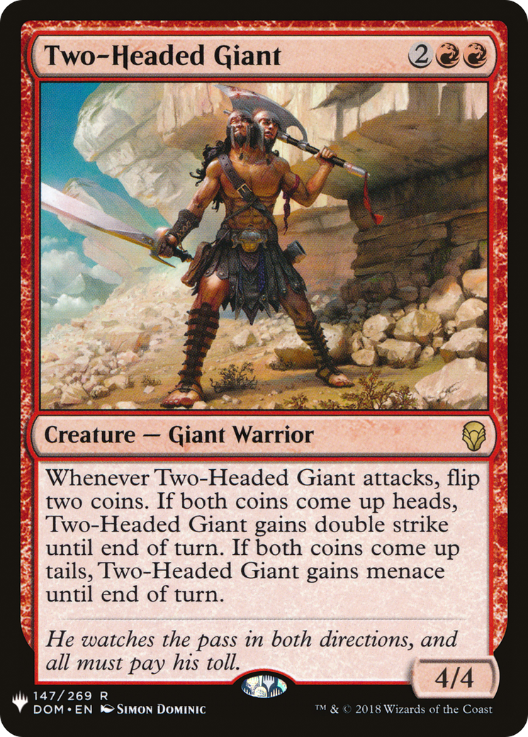 Image of Two-Headed Giant (LIST-DOM-147) - The List