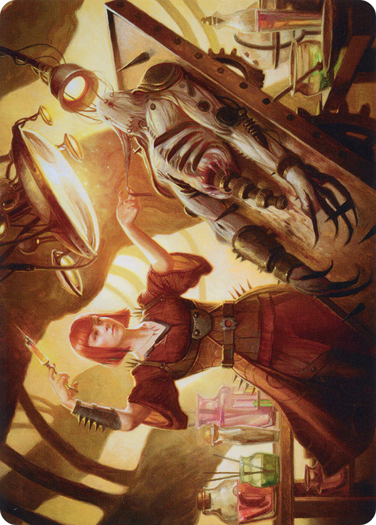 Image of Ashnod, Flesh Mechanist // Ashnod, Flesh Mechanist (ABRO-015) - The Brothers' War Art Series (Borderless) Foil
