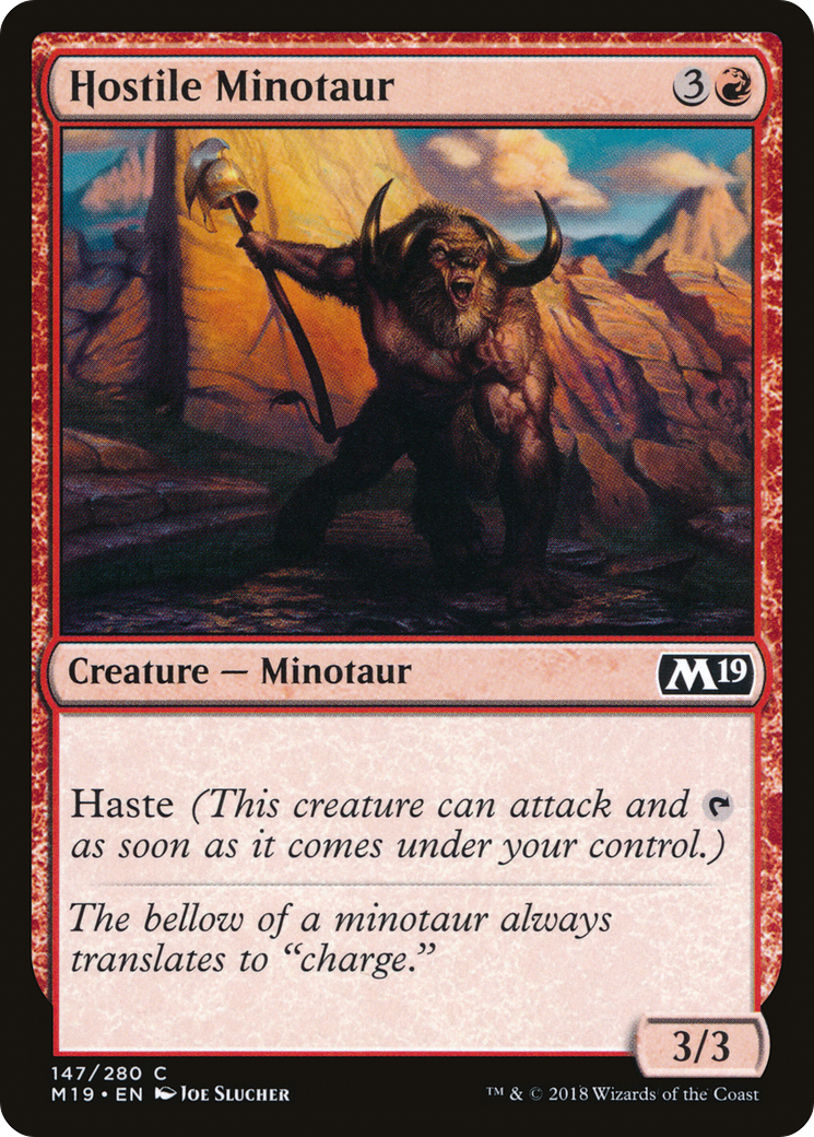 Image of Hostile Minotaur (M19-147) - Core Set 2019