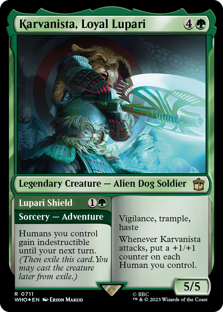 Image of Karvanista, Loyal Lupari (Surge Foil) (WHO-711) - Doctor Who Foil