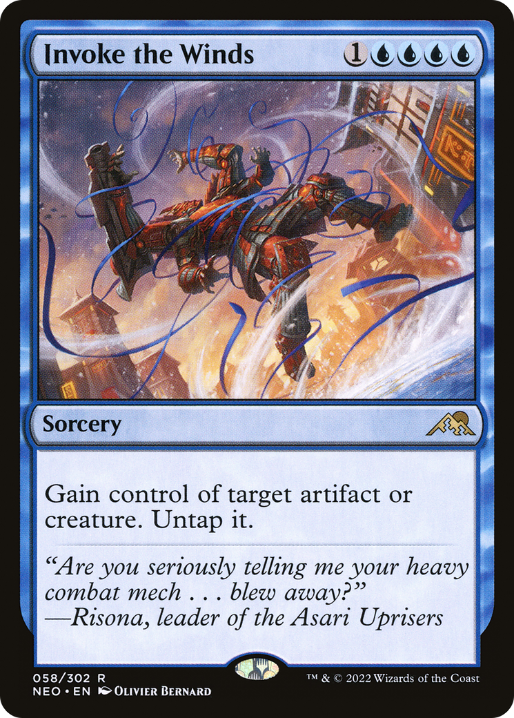 Image of Invoke the Winds (NEO-058) - Kamigawa: Neon Dynasty
