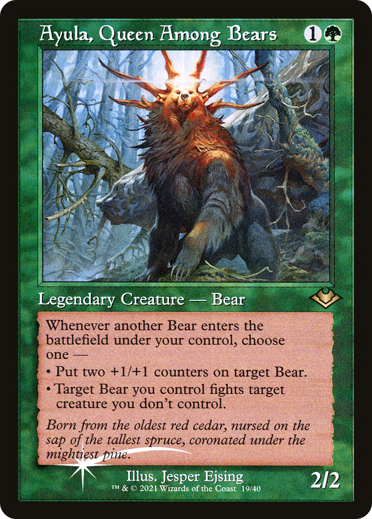 Image of Ayula, Queen Among Bears (Retro Frame) (MH1-019) - Modern Horizons 1 Timeshifts Foil