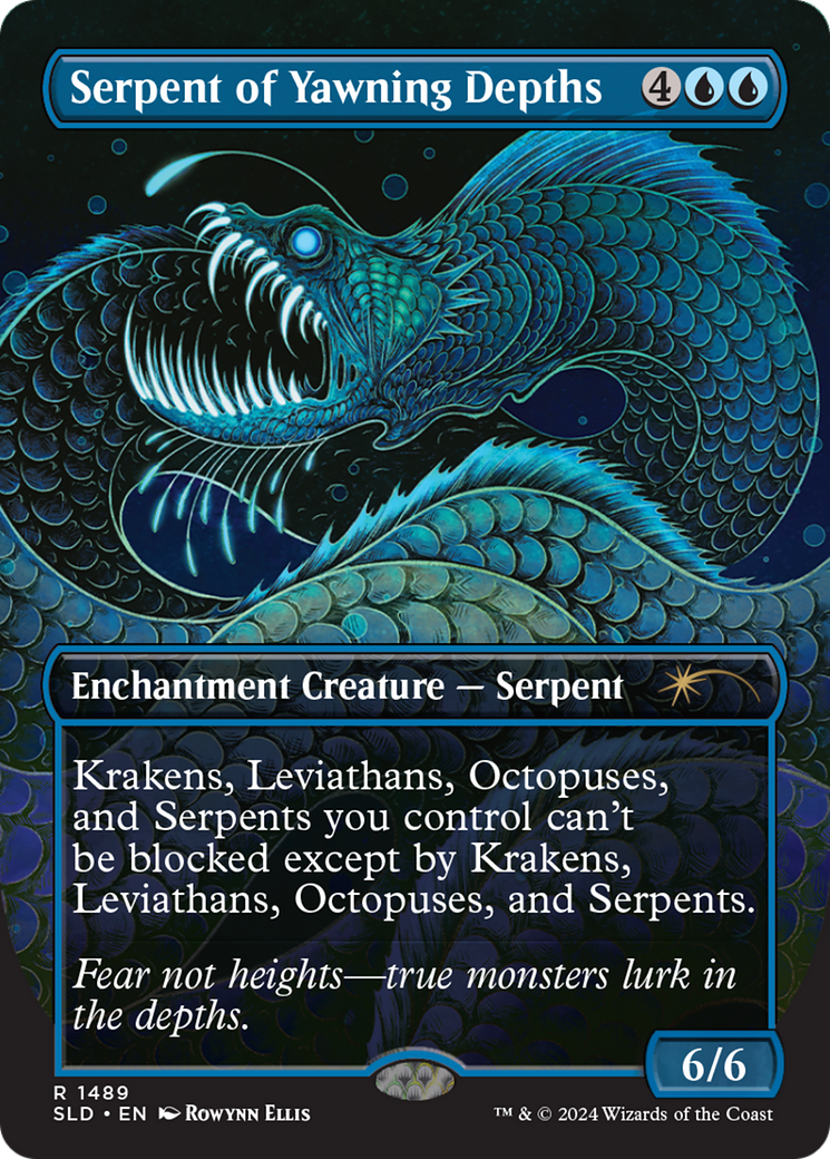 Image of Serpent of Yawning Depths (SLD-1489) - Secret Lair Drop (Borderless)
