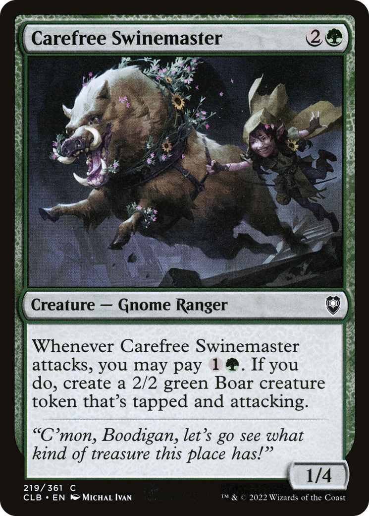 Image of Carefree Swinemaster (CLB-219) - Commander Legends: Battle for Baldur's Gate Foil