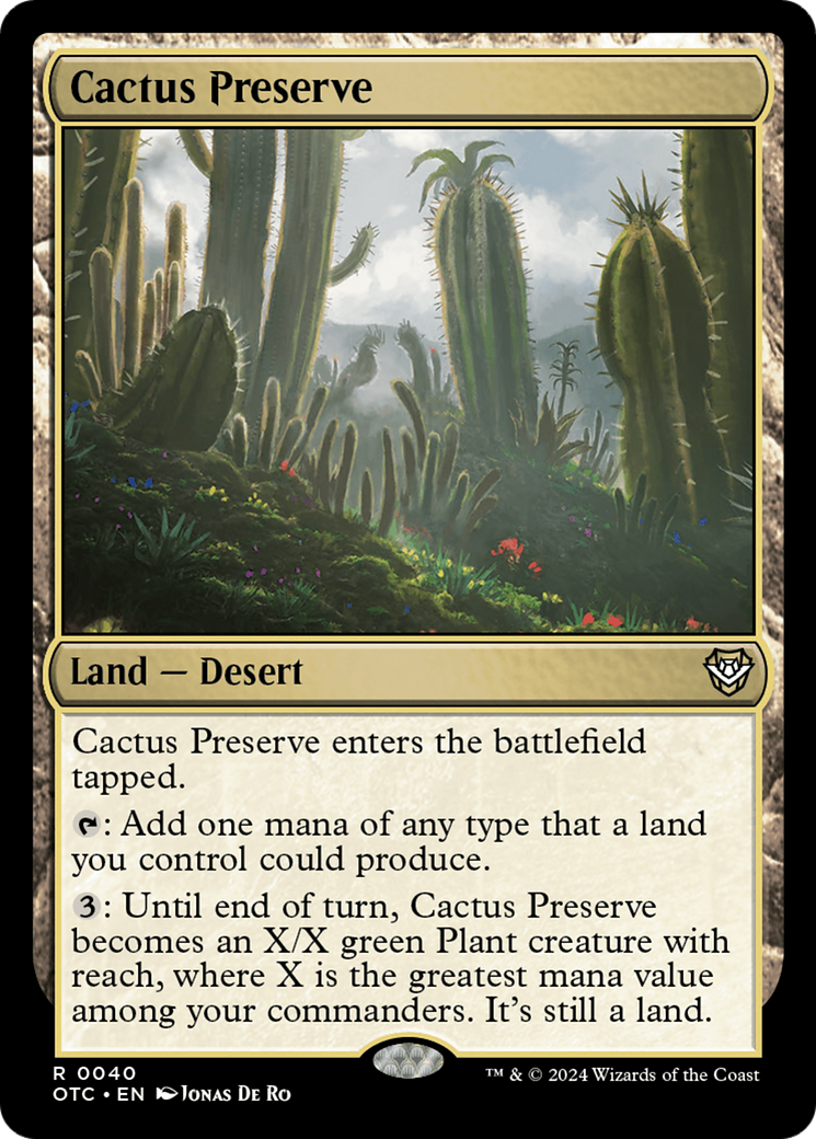Image of Cactus Preserve (OTC-040) - Outlaws of Thunder Junction Commander