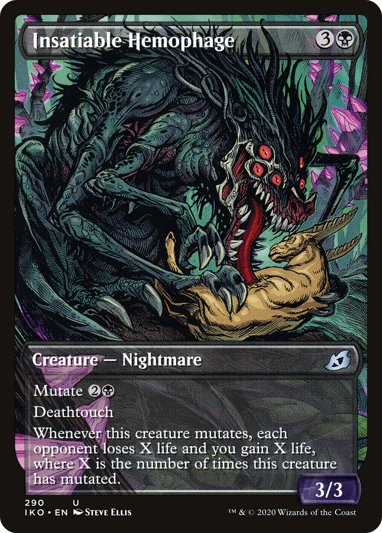 Image of Insatiable Hemophage (Showcase) (IKO-290) - Ikoria: Lair of Behemoths: (Showcase) Foil