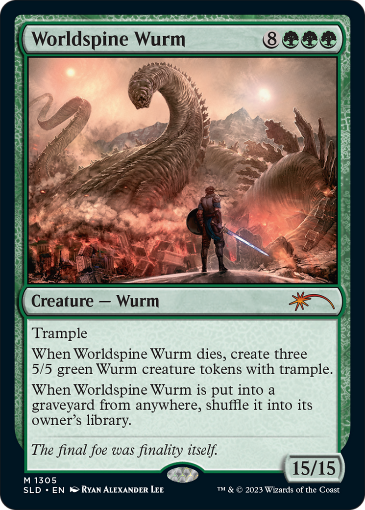 Image of Worldspine Wurm (SLD-1305) - Secret Lair Drop