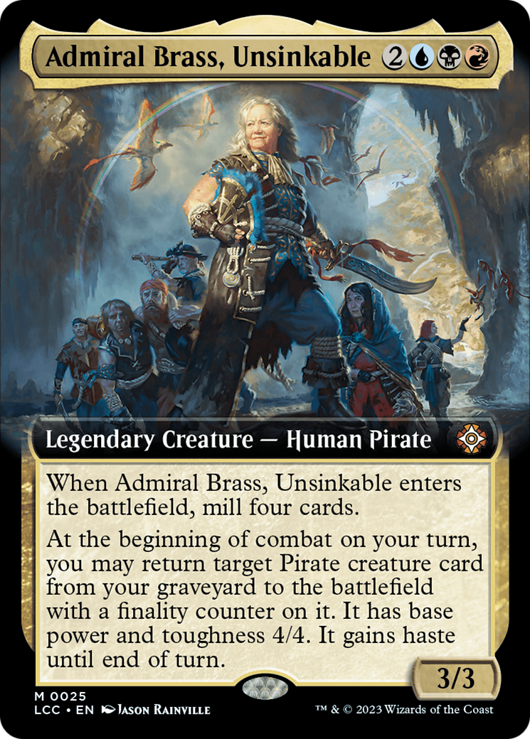 Image of Admiral Brass, Unsinkable (Extended Art) (LCC-025) - The Lost Caverns of Ixalan Commander: (Extended Art)