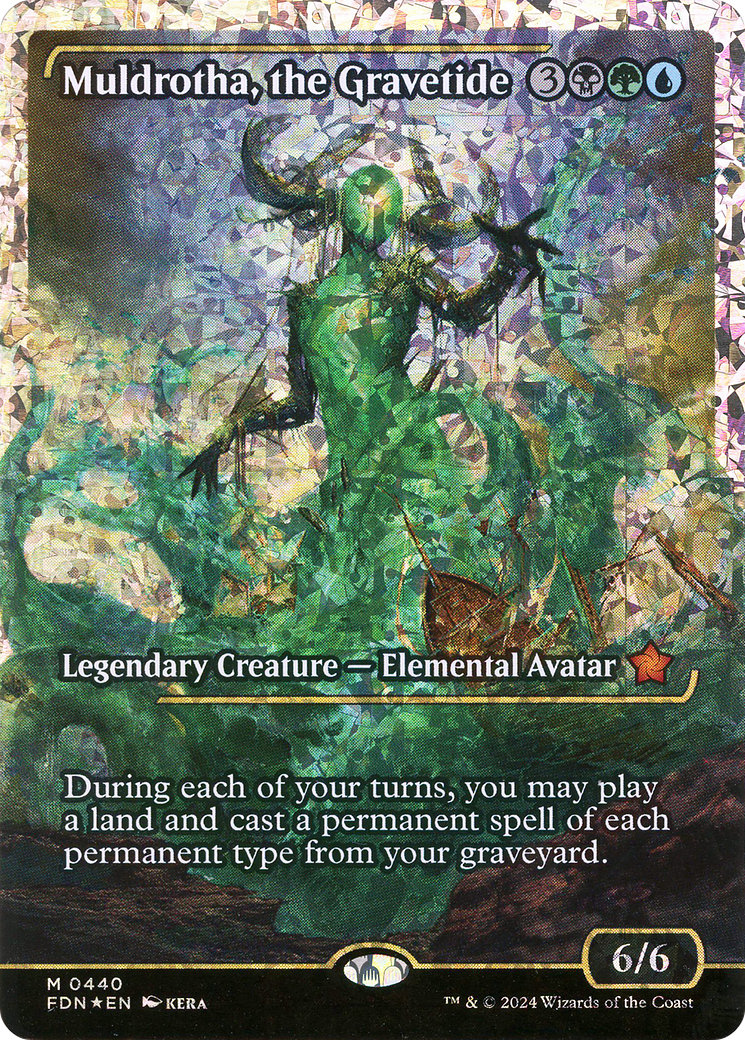 Image of Muldrotha, the Gravetide (Showcase) (Fracture Foil) (FDN-440) - Foundations: (Showcase) Foil