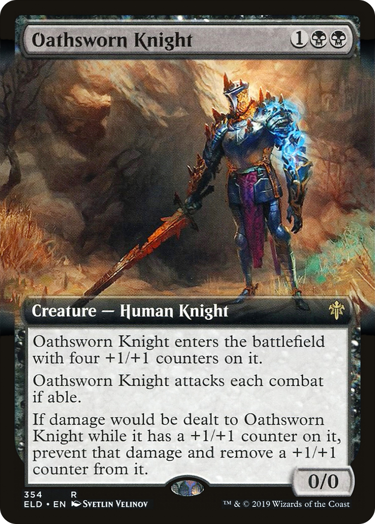 Image of Oathsworn Knight (Extended Art) (ELD-354) - Throne of Eldraine: (Extended Art) Foil