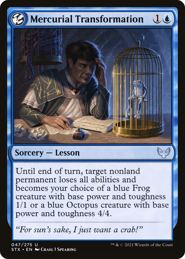 Image of Mercurial Transformation (STX-047) - Strixhaven: School of Mages: (lesson) Foil
