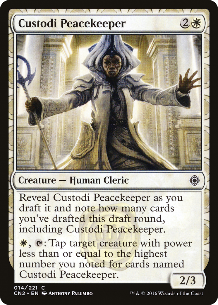 Image of Custodi Peacekeeper (CN2-014) - Conspiracy: Take the Crown: (draft) Foil