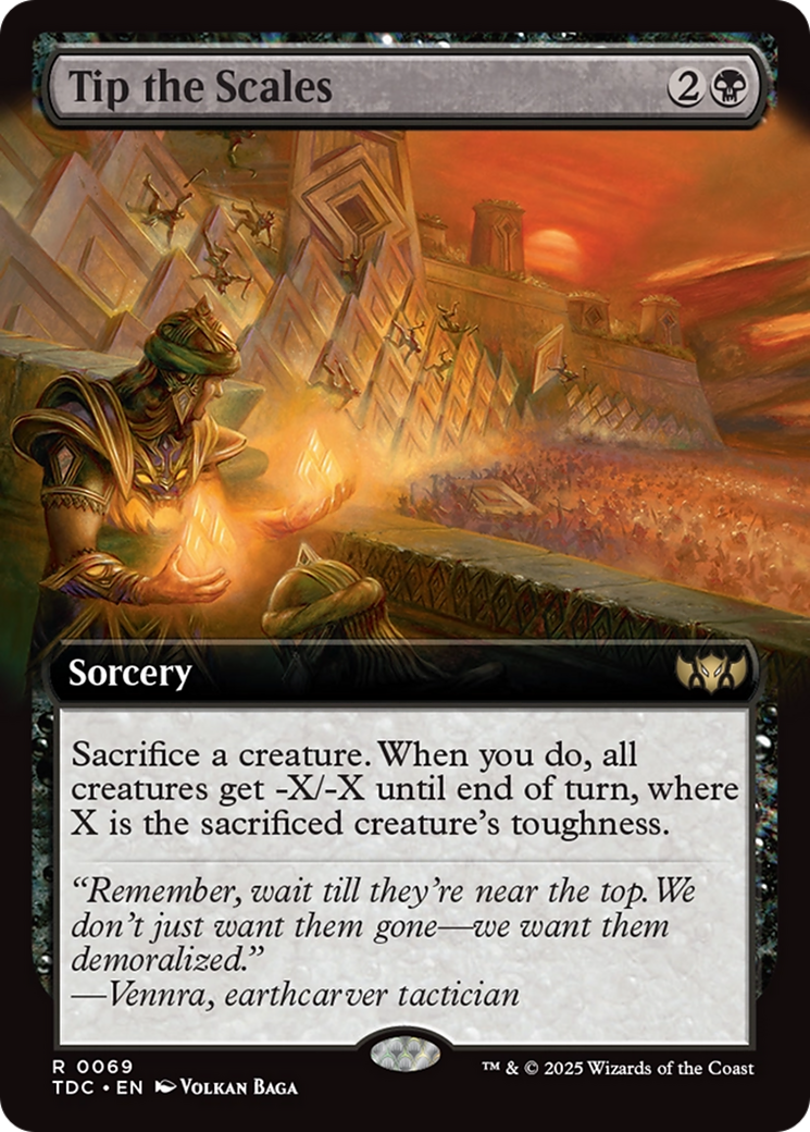Image of Tip the Scales (Extended Art) (TDC-069) - Commander: Tarkir: Dragonstorm: (Extended Art)