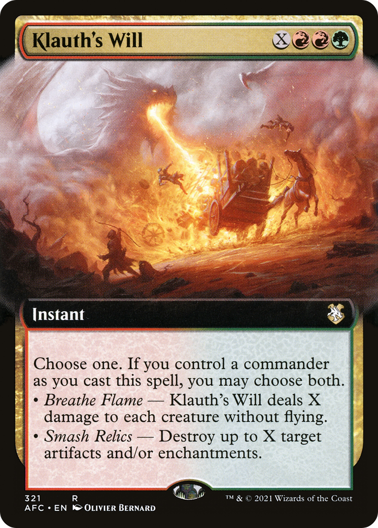 Image of Klauth's Will (Extended Art) (AFC-321) - Forgotten Realms Commander: (Extended Art)