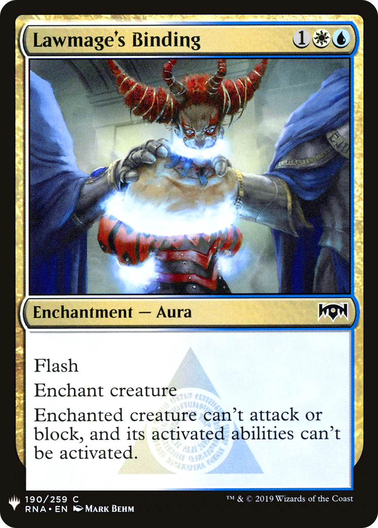Image of Lawmage's Binding (LIST-RNA-190) - The List