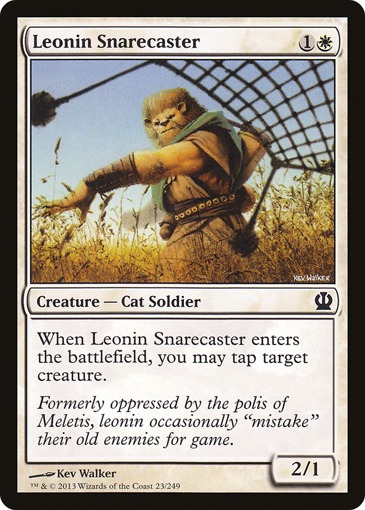 Image of Leonin Snarecaster (THS-023) - Theros Foil