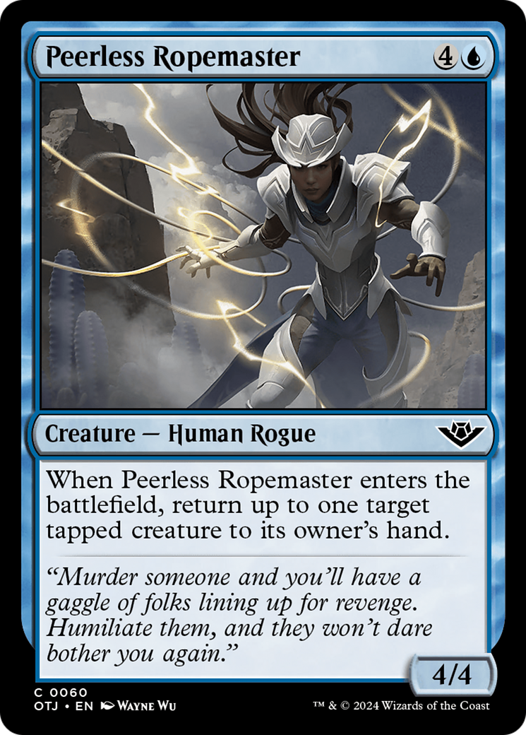 Image of Peerless Ropemaster (OTJ-060) - Outlaws of Thunder Junction Foil
