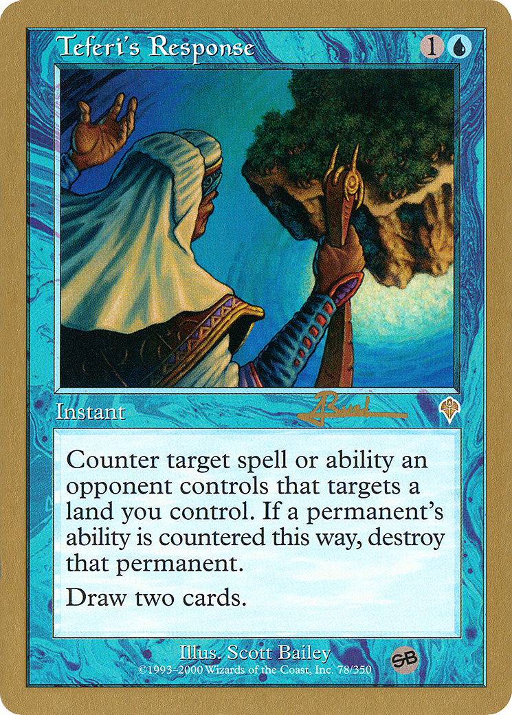 Image of Teferi's Response - 2001 Antoine Ruel (INV) (SB) (WCD-) - World Championship Decks 2001