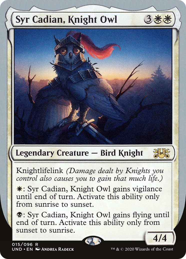 Image of Syr Cadian, Knight Owl (UND-015) - Unsanctioned