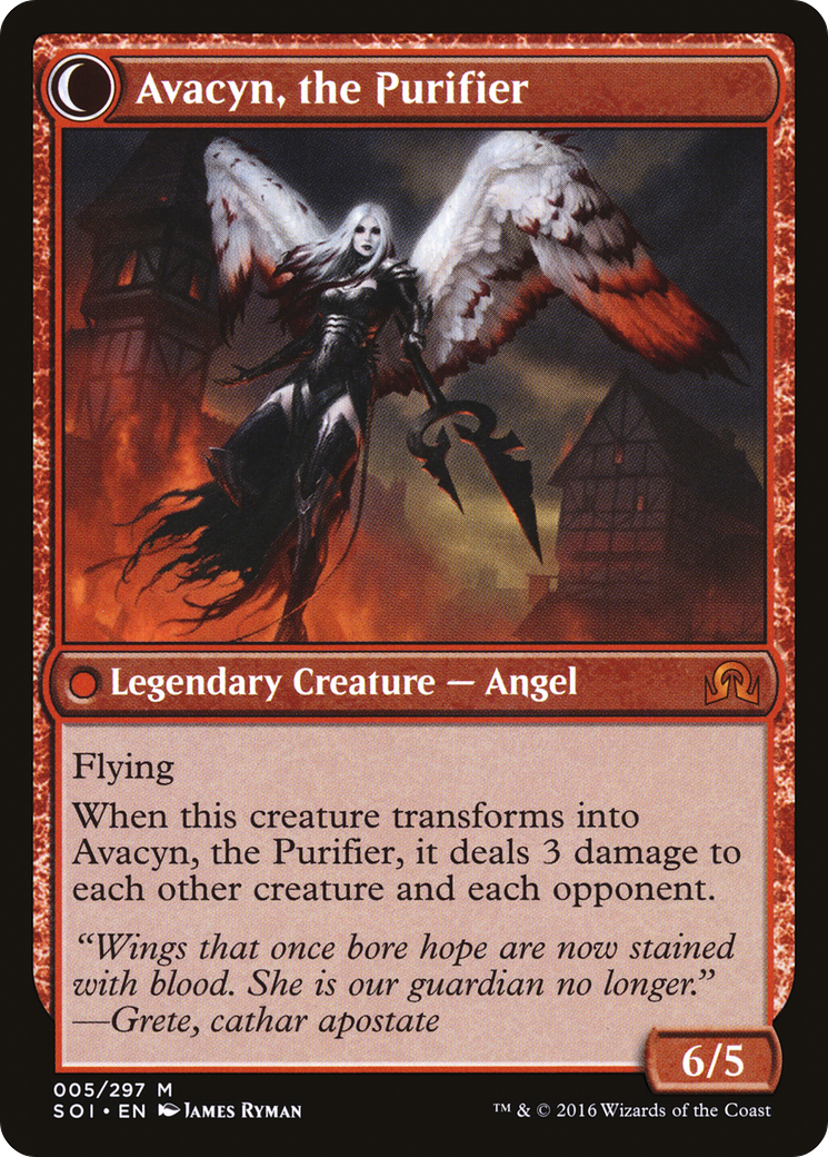 Image of Archangel Avacyn (SOI-005) - Shadows over Innistrad: (Double Faced Transform) Foil