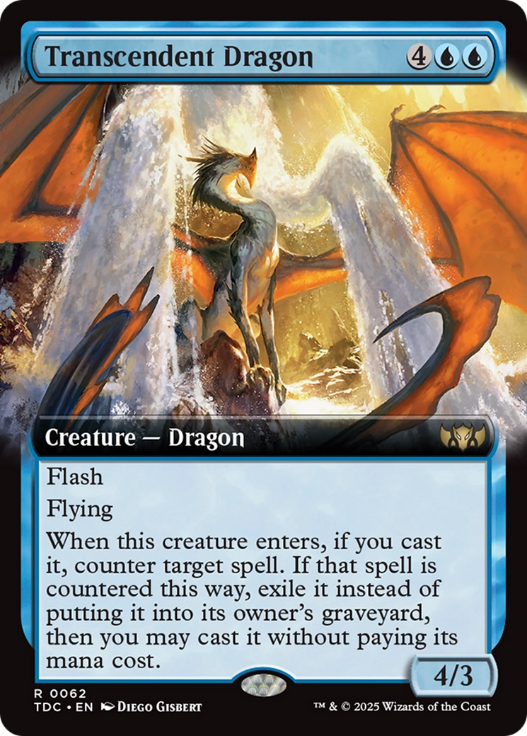 Image of Transcendent Dragon (Extended Art) (TDC-062) - Commander: Tarkir: Dragonstorm: (Extended Art)