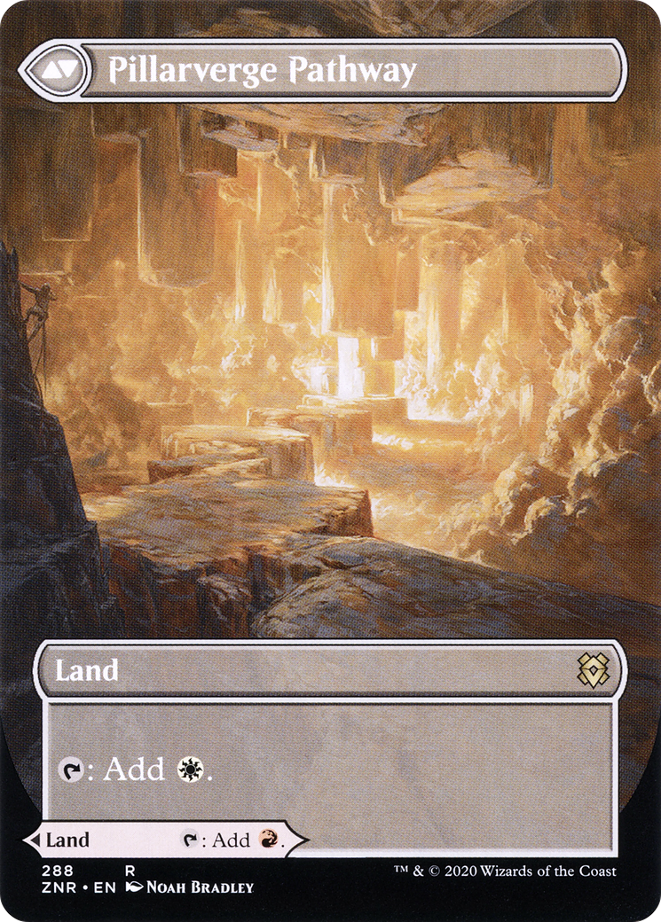 Image of Needleverge Pathway (Borderless) (ZNR-288) - Zendikar Rising: (Showcase) (Borderless) Foil