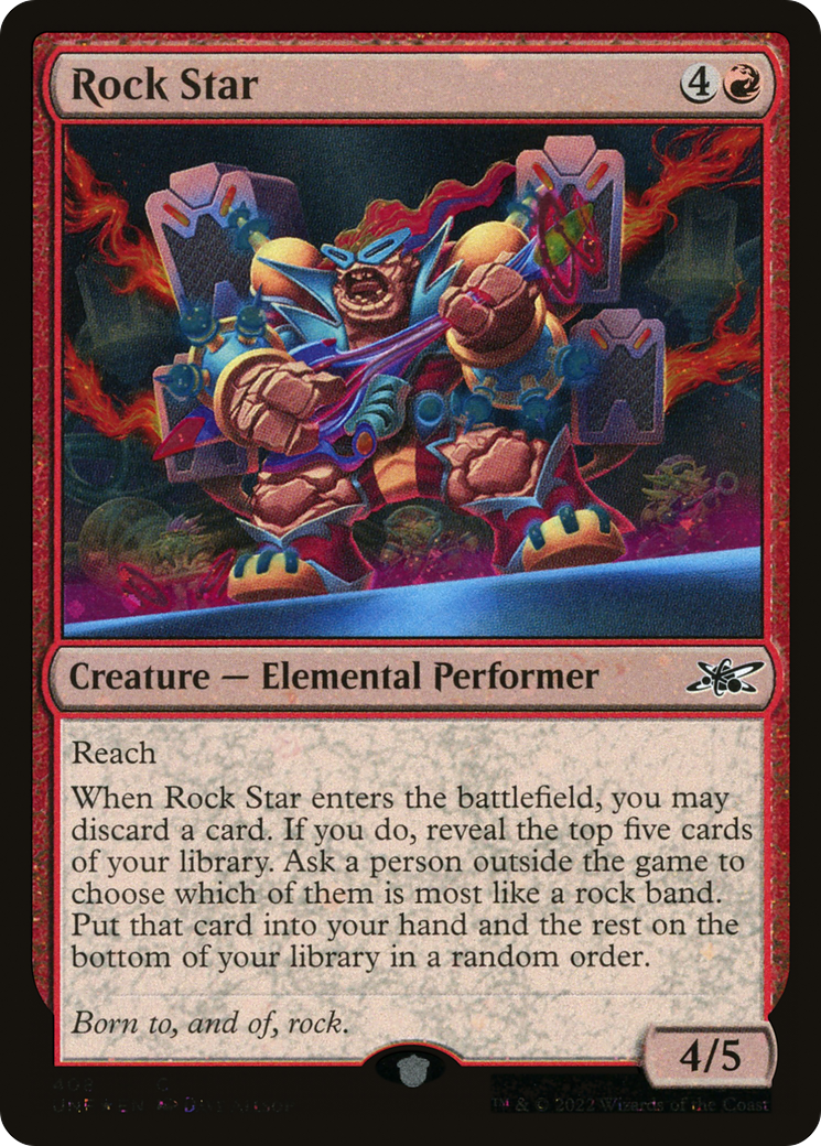 Image of Rock Star (Galaxy Foil) (UNF-408) - Unfinity Foil