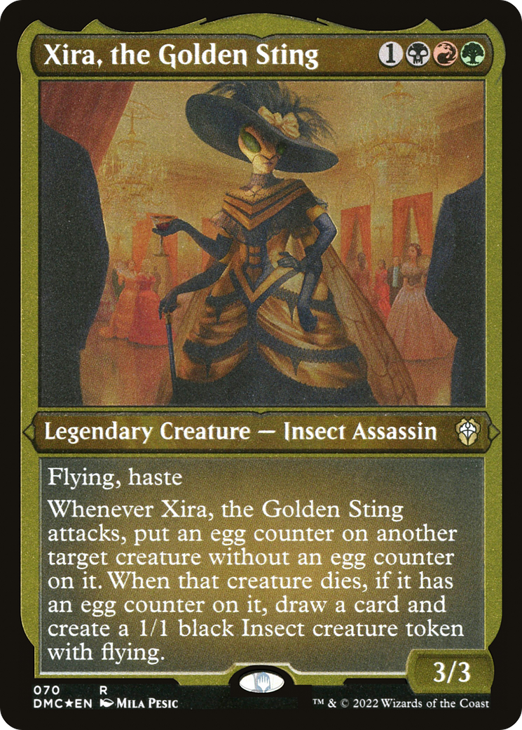 Image of Xira, the Golden Sting (DMC-070) - Dominaria United Commander Etched Foil