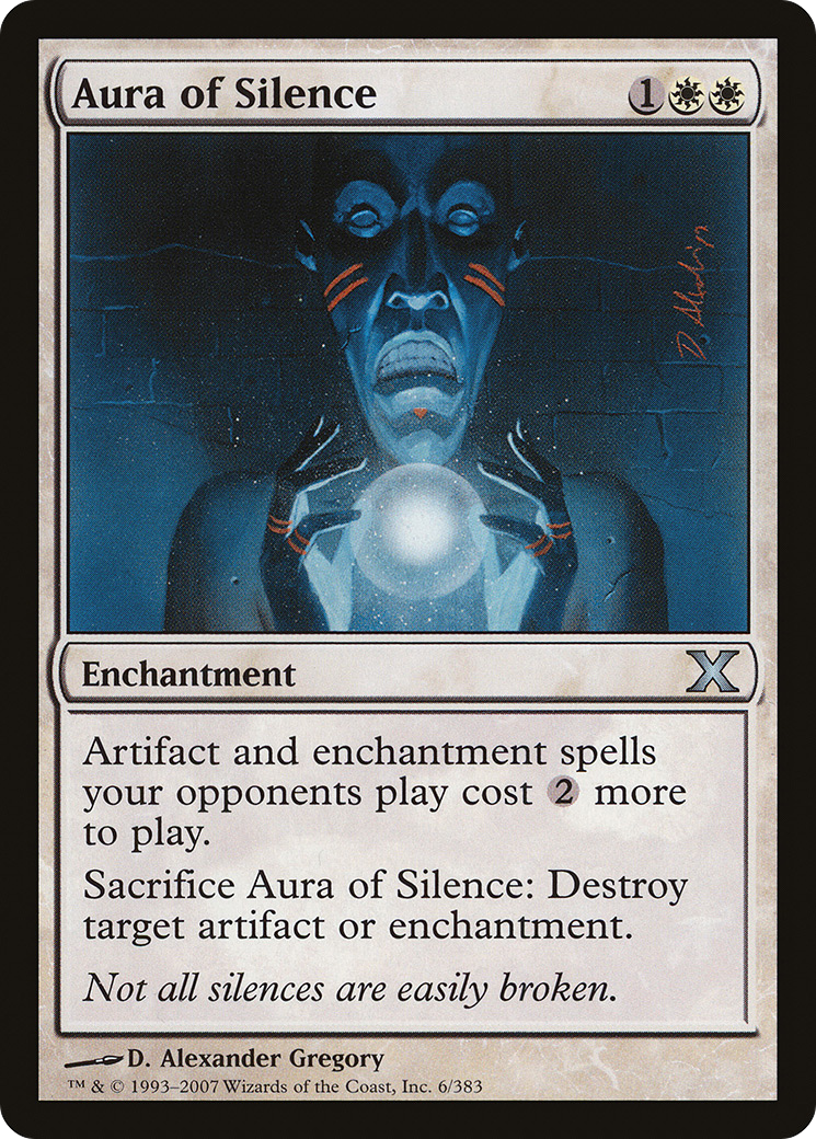 Image of Aura of Silence (10E-006) - Tenth Edition Foil