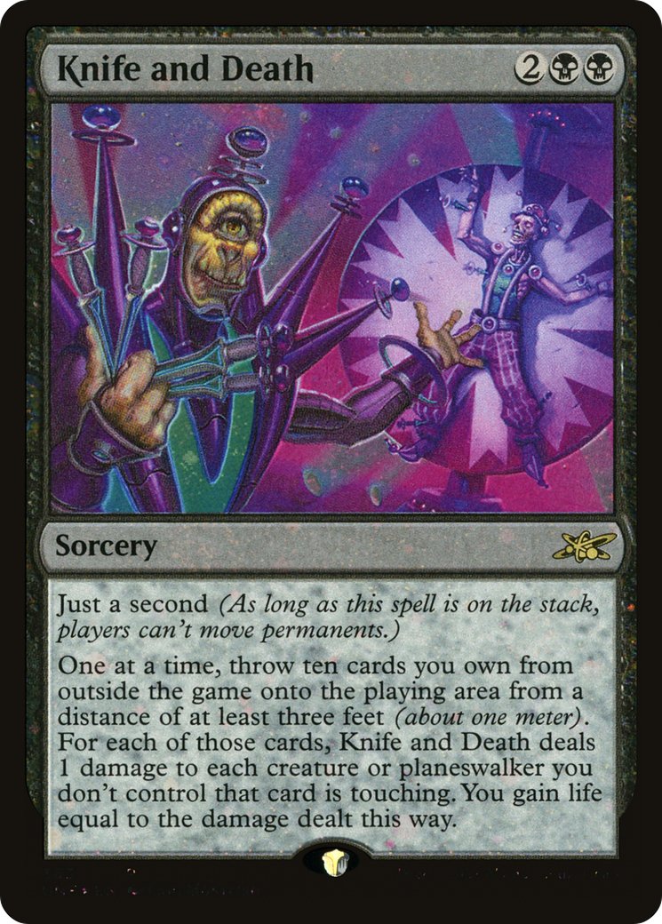 Image of Knife and Death (Galaxy Foil) (UNF-363) - Unfinity Foil