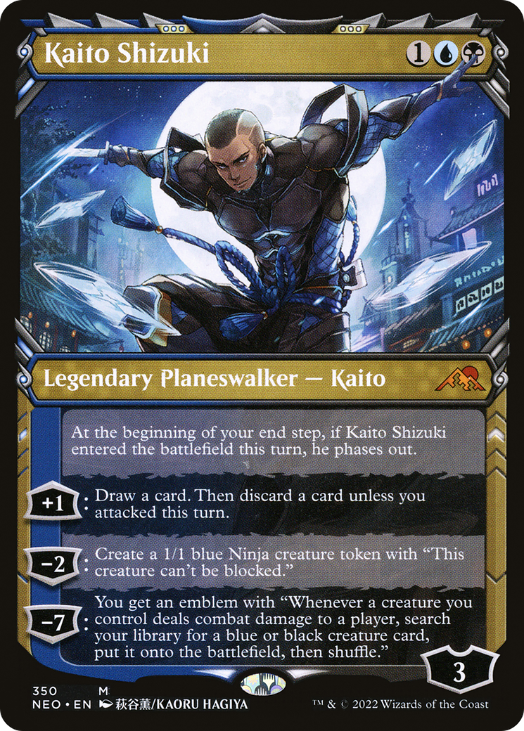 Image of Kaito Shizuki (Showcase) (NEO-350) - Kamigawa: Neon Dynasty: (Showcase)