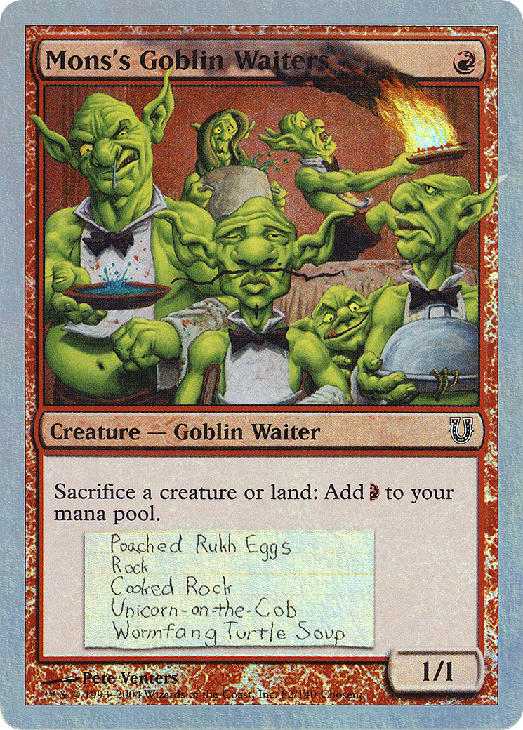 Image of Mons's Goblin Waiters (UNH-82★) - Unhinged Foil