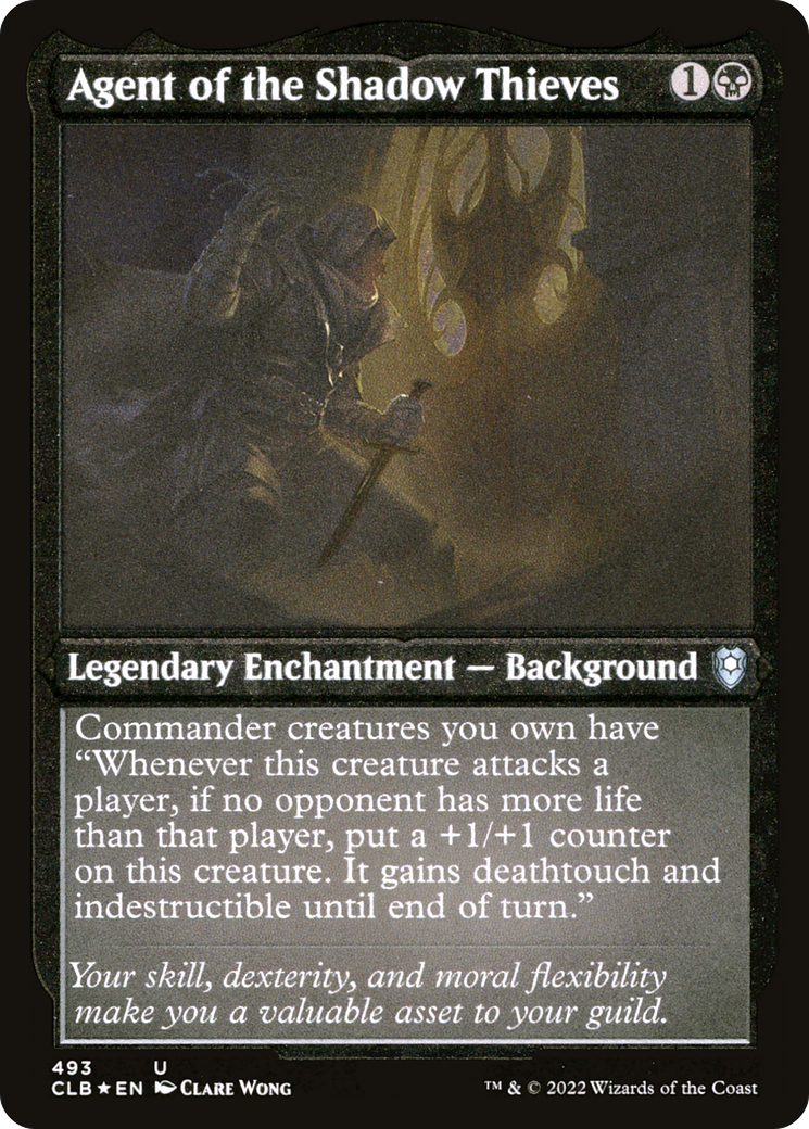 Image of Agent of the Shadow Thieves (CLB-493) - Commander Legends: Battle for Baldur's Gate Etched Foil