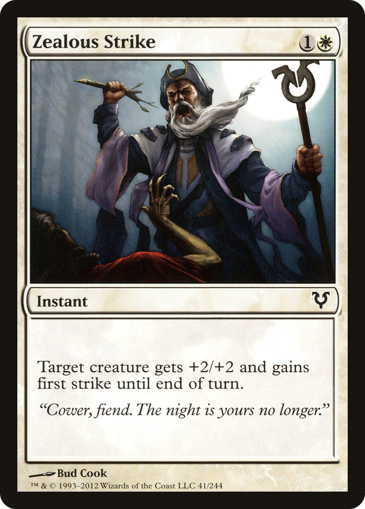 Image of Zealous Strike (AVR-041) - Avacyn Restored Foil