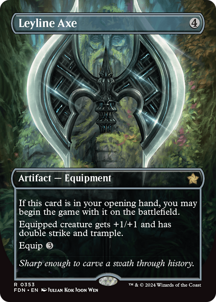 Image of Leyline Axe (Borderless) (FDN-353) - Foundations (Borderless)