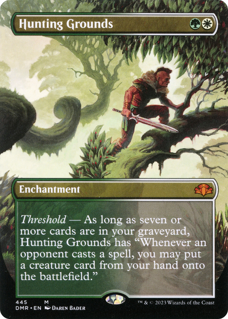 Image of Hunting Grounds (Borderless) (DMR-445) - Dominaria Remastered (Borderless) Foil