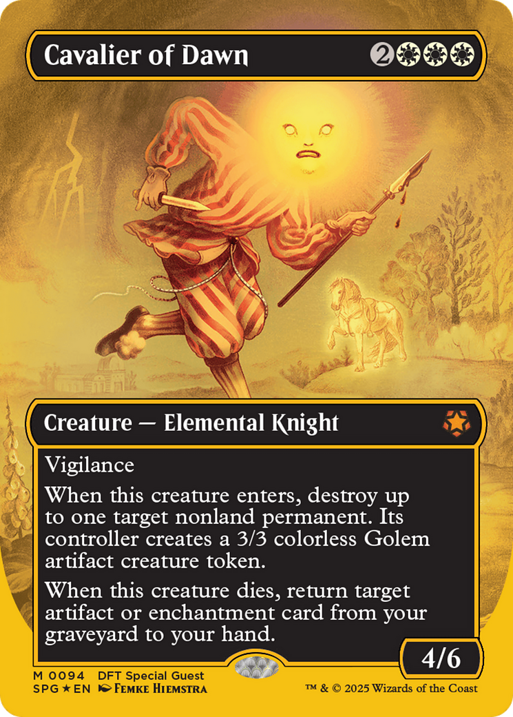 Image of Cavalier of Dawn (Borderless) (First-Place Foil) (SPG-094) - Special Guests (Borderless) Foil