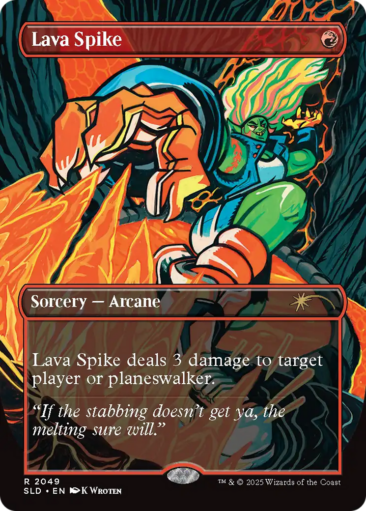 Image of Lava Spike (2049) (Rainbow Foil) (SLD-2049) - Secret Lair Drop Foil