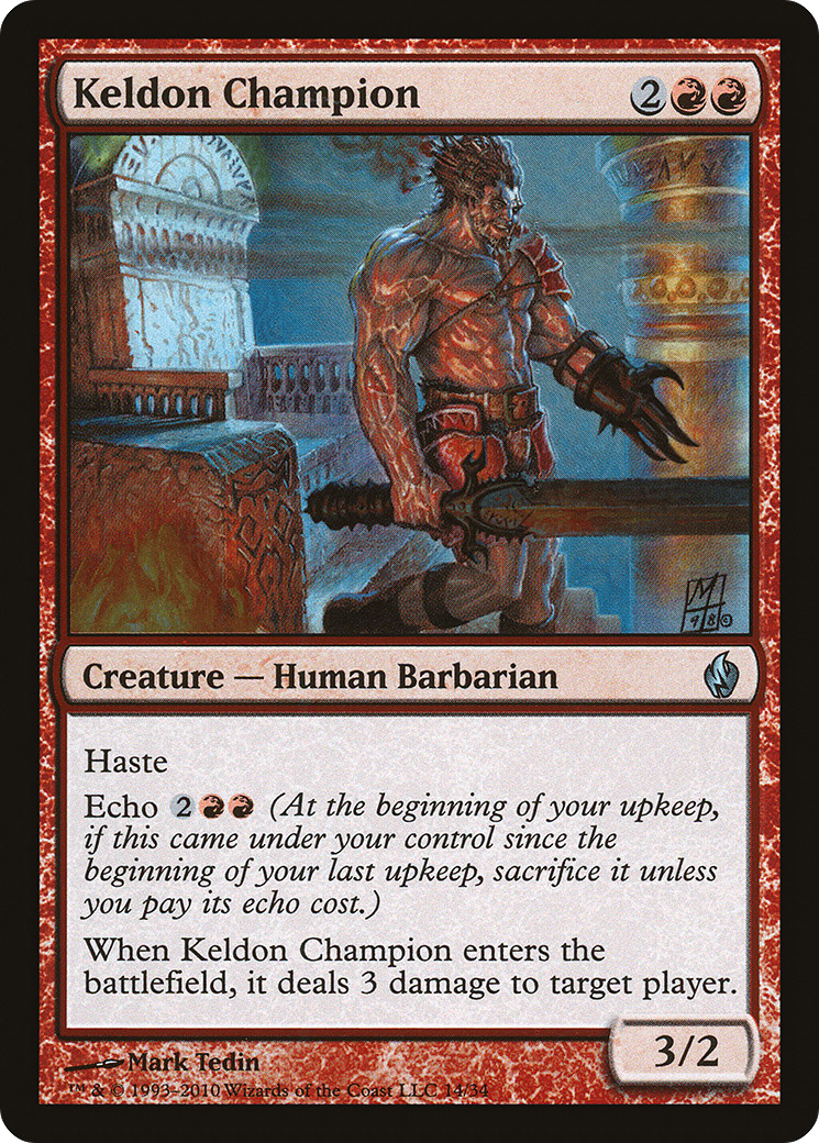 Image of Keldon Champion (PD2-014) - Premium Deck Series: Fire and Lightning Foil