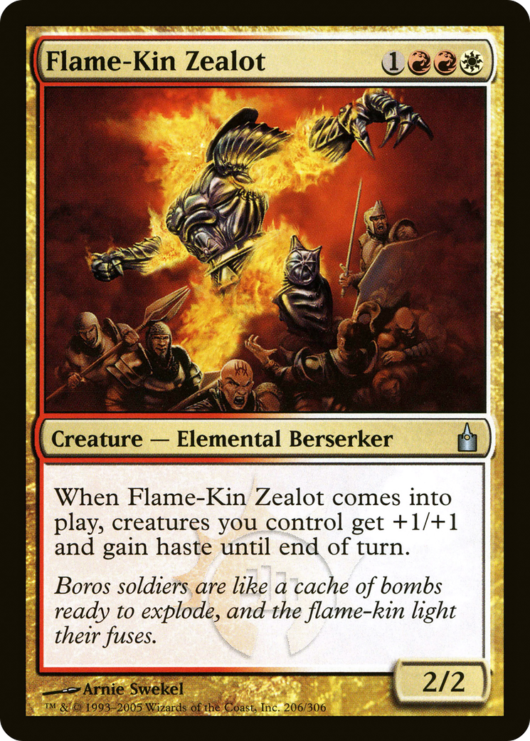 Image of Flame-Kin Zealot (RAV-206) - Ravnica: City of Guilds