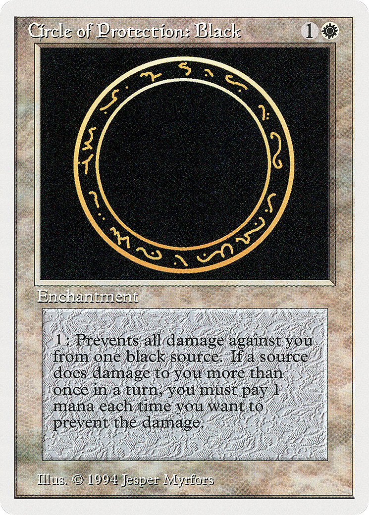 Image of Circle of Protection: Black (SUM-009) - Summer Magic / Edgar
