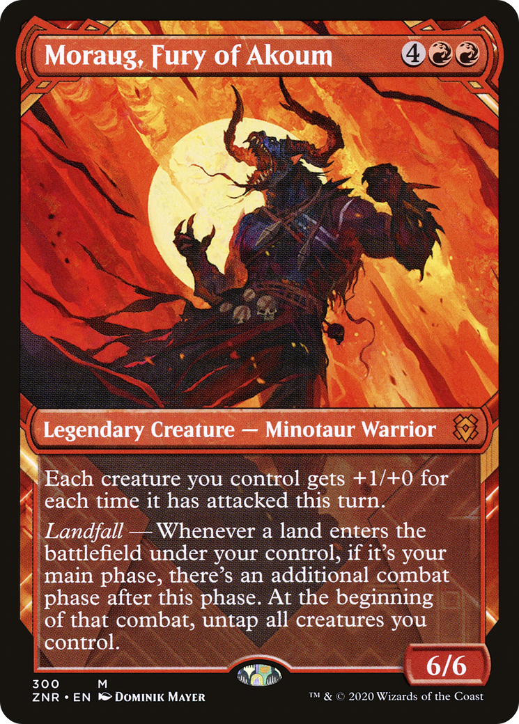 Image of Moraug, Fury of Akoum (Showcase) (ZNR-300) - Zendikar Rising: (Showcase) Foil